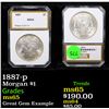 Image 1 : 1887-p Morgan Dollar $1 Graded ms65 By PCI