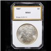 Image 2 : 1887-p Morgan Dollar $1 Graded ms65 By PCI