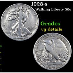 1928-s Walking Liberty Half Dollar 50c Grades vg details