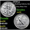 Image 1 : 1936-p Walking Liberty Half Dollar 50c Grades Choice AU/BU Slider