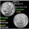 Image 1 : 1891-p Morgan Dollar $1 Grades Select Unc