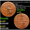 Image 1 : 1863 Exhange Place F-630BO-2a Civil War Token 1c Grades Choice AU/BU Slider