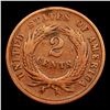 Image 3 : 1865 Two Cent Piece 2c Grades vf+