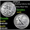 Image 1 : 1936-p Walking Liberty Half Dollar 50c Grades Choice AU/BU Slider