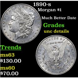 1890-s Morgan Dollar $1 Grades Unc Details