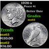 Image 1 : 1926-s Peace Dollar $1 Grades Select Unc