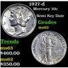 Image 1 : 1927-d Mercury Dime 10c Grades Select Unc