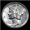 Image 2 : 1927-d Mercury Dime 10c Grades Select Unc