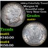 Image 1 : 1896-p Colorfully Toned Morgan Dollar $1 Grades Choice+ Unc