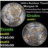 Image 1 : 1880-s Rainbow Toned Morgan Dollar $1 Grades GEM+ Unc