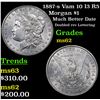Image 1 : 1887-s Vam 10 I3 R5 Morgan Dollar $1 Grades Select Unc