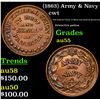 Image 1 : 1863 Army & Navy Civil War Token 1c Grades Choice AU