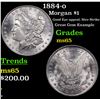 Image 1 : 1884-o Morgan Dollar $1 Grades GEM Unc