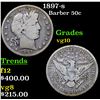 Image 1 : 1897-s Barber Half Dollars 50c Grades vg+