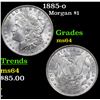 Image 1 : 1885-o Morgan Dollar $1 Grades Choice Unc