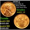 Image 1 : 1920-p Lincoln Cent 1c Grades Choice+ Unc RD