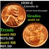 Image 1 : 1930-d Lincoln Cent 1c Grades GEM Unc RD