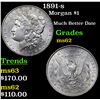 Image 1 : 1891-s Morgan Dollar $1 Grades Select Unc