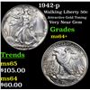 Image 1 : 1942-p Walking Liberty Half Dollar 50c Grades Choice+ Unc