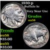 Image 1 : 1930-p Buffalo Nickel 5c Grades Choice AU/BU Slider