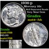 Image 1 : 1936-p Mercury Dime 10c Grades Choice Unc+ FSB
