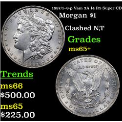 1887/1--8-p Vam 3A I4 R5 Super CD Morgan Dollar $1 Grades GEM+ Unc