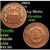 Image 1 : 1864 Two Cent Piece 2c Grades vf++