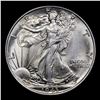 Image 2 : 1943-p Walking Liberty Half Dollar 50c Grades Choice Unc