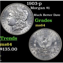 1903-p Morgan Dollar $1 Grades Choice Unc