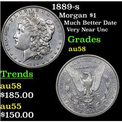 1889-s Morgan Dollar $1 Grades Choice AU/BU Slider