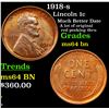 Image 1 : 1918-s Lincoln Cent 1c Grades Choice Unc BN