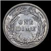 Image 3 : 1913-p Barber Dime 10c Grades Choice AU/BU Slider+