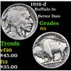 Image 1 : 1916-d Buffalo Nickel 5c Grades f+
