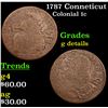 Image 1 : 1787 Conneticut Colonial Cent 1c Grades g details