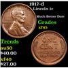 Image 1 : 1917-d Lincoln Cent 1c Grades xf+