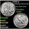 Image 1 : 1936-p Walking Liberty Half Dollar 50c Grades Choice+ Unc