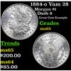 Image 1 : 1884-o Vam 28 Morgan Dollar $1 Grades GEM Unc