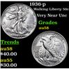 Image 1 : 1936-p Walking Liberty Half Dollar 50c Grades Choice AU/BU Slider