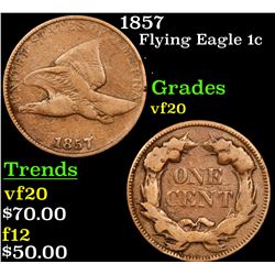 1857 Flying Eagle Cent 1c Grades vf, very fine