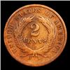 Image 3 : 1864 Two Cent Piece 2c Grades vf+