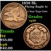 Image 1 : 1858 SL Flying Eagle Cent 1c Grades vg+