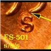 Image 4 : 1955-s/s/s FS-501 RPM Lincoln Cent 1c Grades Choice Unc RD