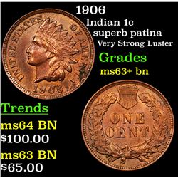 1906 Indian Cent 1c Grades Select+ Unc BN