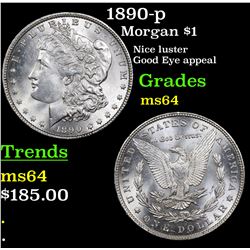1890-p Morgan Dollar $1 Grades Choice Unc