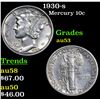 Image 1 : 1930-s Mercury Dime 10c Grades Select AU