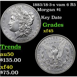 1883/18-3-s vam 6 R5 Morgan Dollar $1 Grades xf+