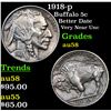 Image 1 : 1918-p Buffalo Nickel 5c Grades Choice AU/BU Slider