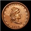 Image 2 : 1864 Turban Liberty F-1 47/332 Civil War Token 1c Grades Select+ Unc BN