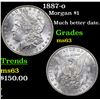 Image 1 : 1887-o Morgan Dollar $1 Grades Select Unc