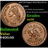 Image 1 : (1863) US Copper Wild Mint Error Civil War Token 1c Grades Choice AU/BU Slider